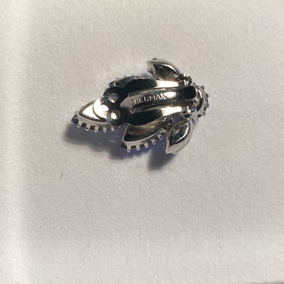 Stunning Sherman Clip On Assorted peacock Blue Earrings - Picture 3 of 8